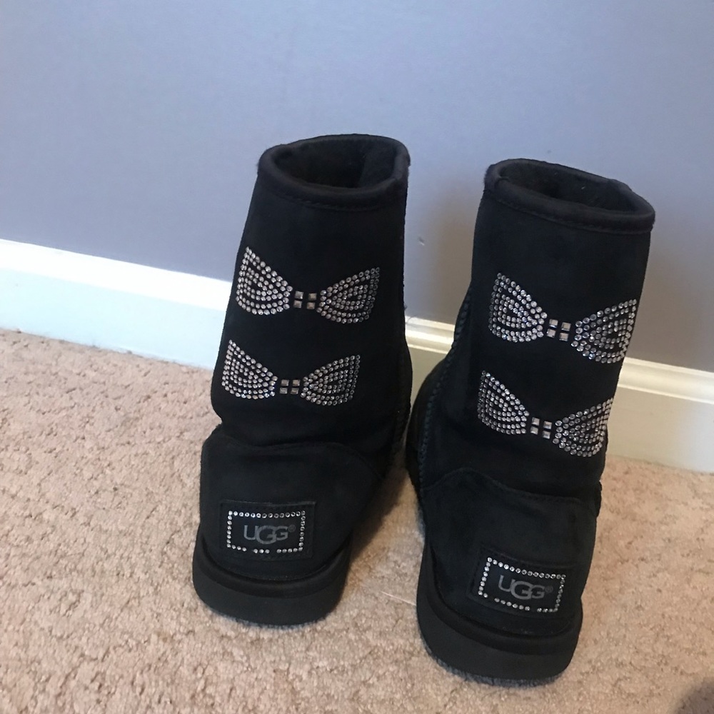 Black Ugg Bow Boots